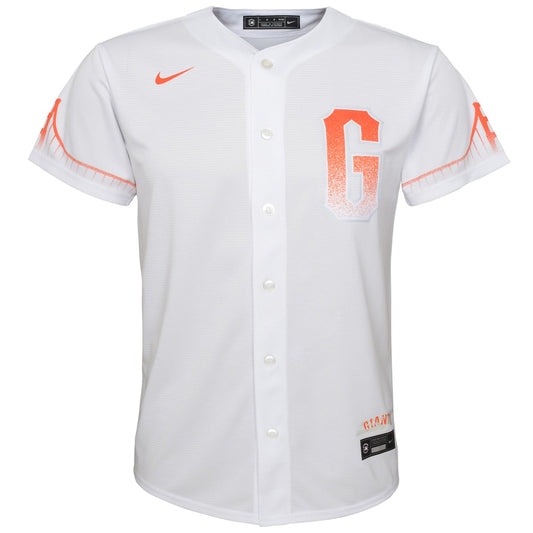 Boys' Grade School Mike Yastrzemski Nike Giants City Connect Replica Jersey - White