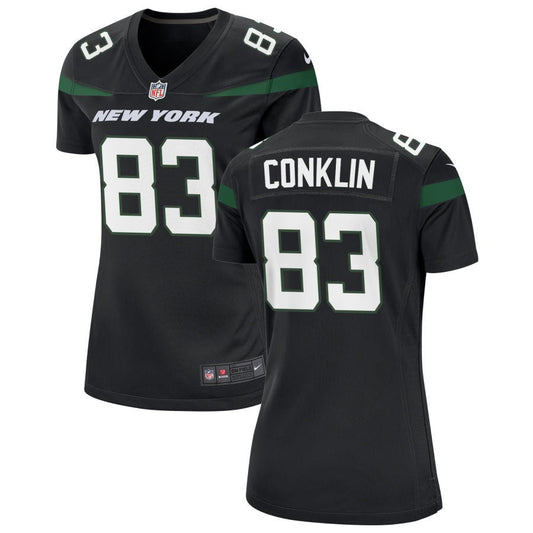 Tyler Conklin New York Jets Nike Women's Alternate Game Jersey - Stealth Black