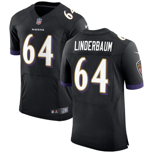 Tyler Linderbaum Baltimore Ravens Nike Speed Machine Elite Jersey - Black