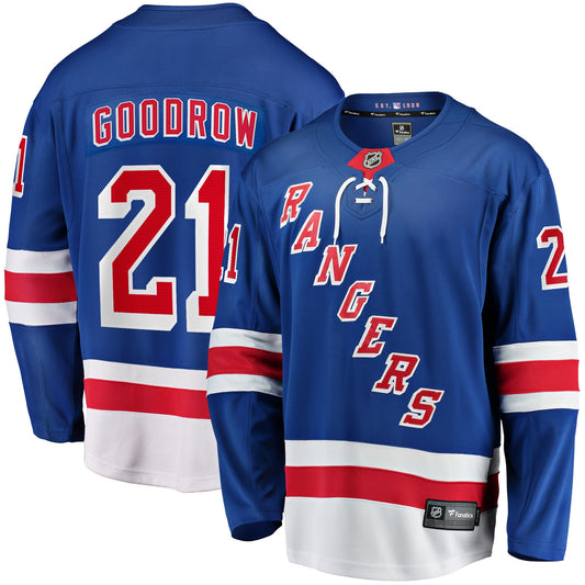 Barclay Goodrow New York Rangers Fanatics Branded Home Breakaway Player Jersey - Blue