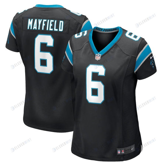 Baker Mayfield 6 Carolina Panthers Women's Home Player Game Jersey - Black