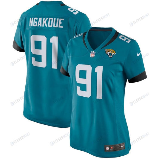 Yannick Ngakoue 91 Jacksonville Jaguars Women's Game Jersey - Teal