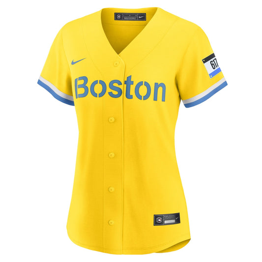 Women's Rafael Devers Nike Red Sox City Connect Replica Jersey - Gold