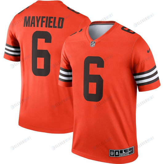 Baker Mayfield 6 Cleveland Browns Men Inverted Legend Jersey - Orange