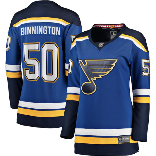 Women's Jordan Binnington Fanatics Blues Home Breakaway Jersey - Blue