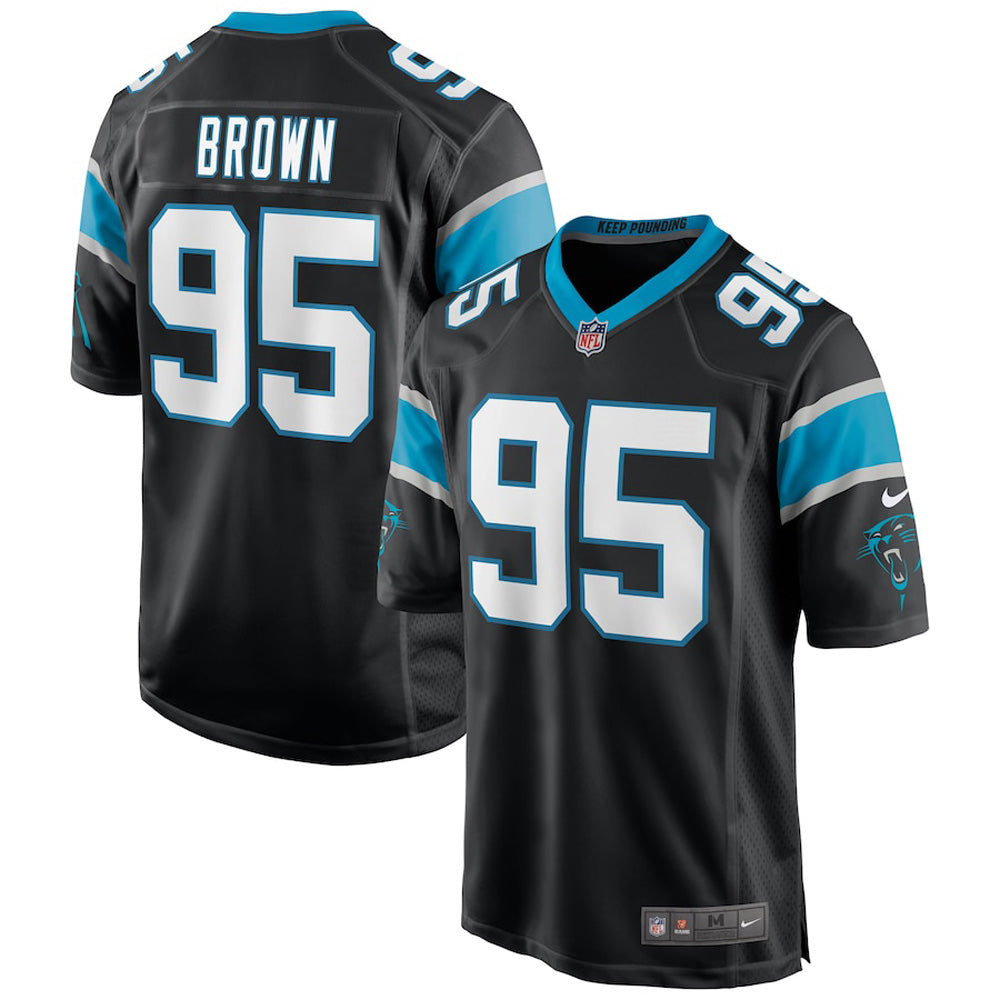 Youth Carolina Panthers Derrick Brown Game Jersey - Black