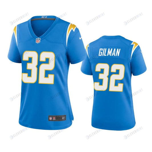 Women's Los Angeles Chargers Alohi Gilman 32 Powder Blue Game Jersey