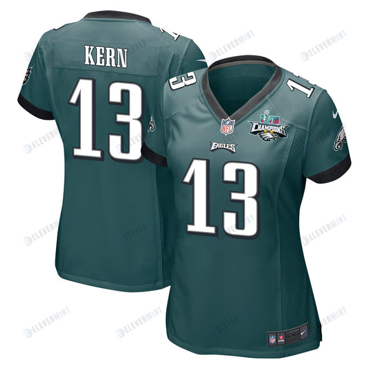 Brett Kern 13 Philadelphia Eagles Super Bowl LVII Champions 2 Stars Women Game Jersey - Midnight Green