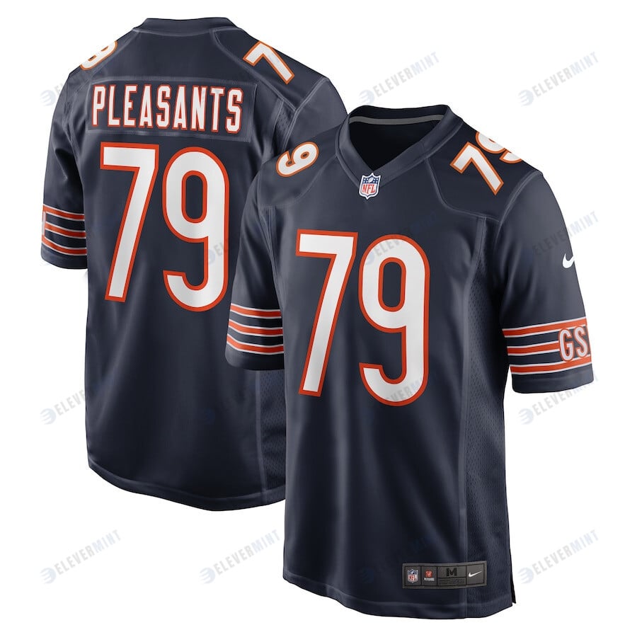 Austen Pleasants 79 Chicago Bears Men Game Jersey - Navy