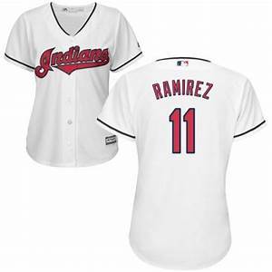 Womens Cleveland Indians Jose Ramirez Cool Base Replica Jersey White