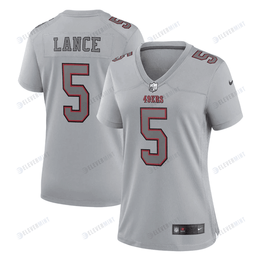 Trey Lance 5 San Francisco 49ers Women's Atmosphere Fashion Game Jersey - Gray