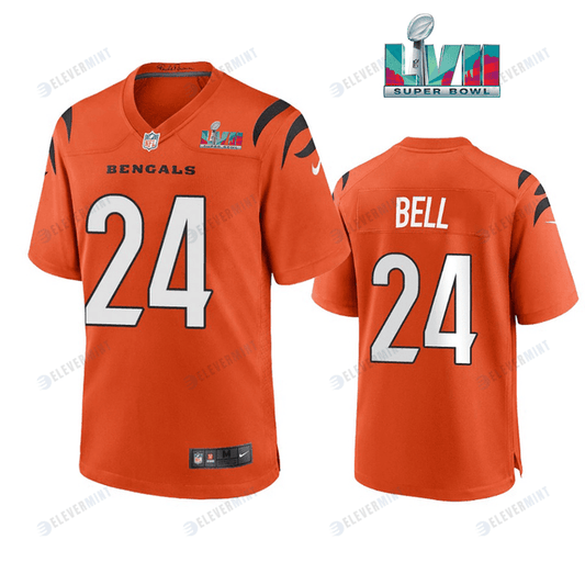 Vonn Bell 24 Cincinnati Bengals Super Bowl LVII Men Game Jersey- Orange