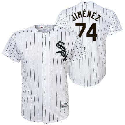 Youth Eloy Jimenez Chicago White Sox Majestic White Home Cool Base Replica Jersey