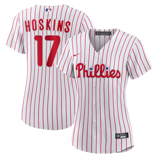 Women's Philadelphia Phillies Rhys Hoskins Home Player Jersey - White