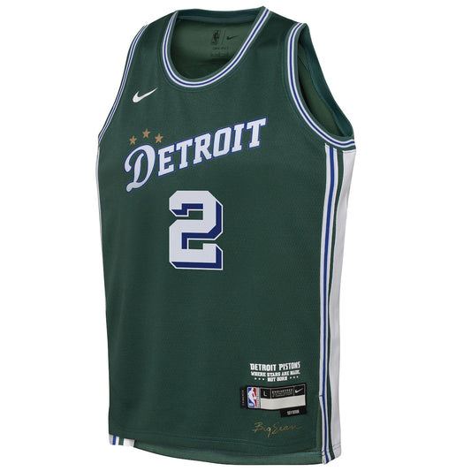 Boys' Grade School Cade Cunningham Nike Pistons 2022/23 Swingman Jersey City Edition - Green