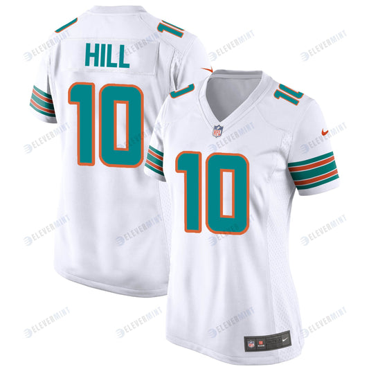 Tyreek Hill 10 Miami Dolphins Alternate Game Women Jersey - White Jersey