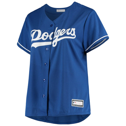 Women's  Profile Dodgers Plus Size Sanitized Replica Team Jersey - Blue