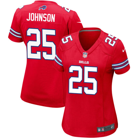 Ty Johnson Buffalo Bills Nike Women's Alternate Game Jersey - Red