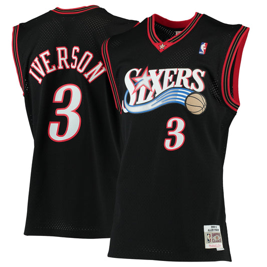 Allen Iverson Philadelphia 76ers Mitchell & Ness Hardwood Classics Swingman Jersey - Black