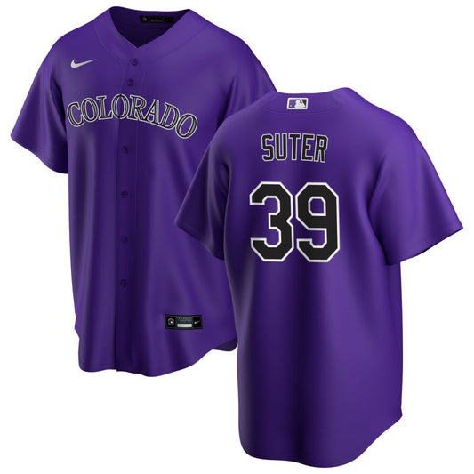 Brent Suter Colorado Rockies Nike Alternate Replica Jersey - Purple