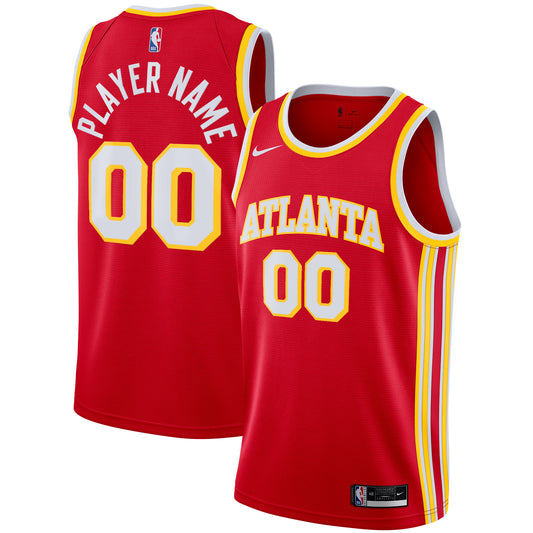 Atlanta Hawks Nike 2020/21 Swingman Custom Jersey - Icon Edition - Red