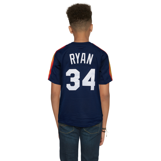 Boys' Grade School Ryan Nolan Mitchell & Ness Astros BP Jersey - Navy