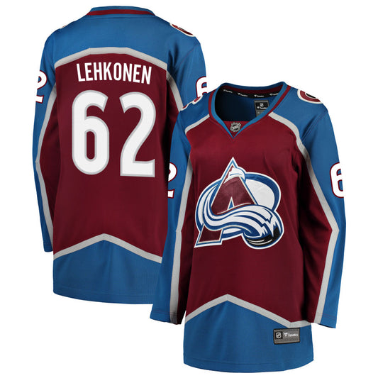 Artturi Lehkonen Colorado Avalanche Fanatics Branded Women's Home Breakaway Jersey - Maroon