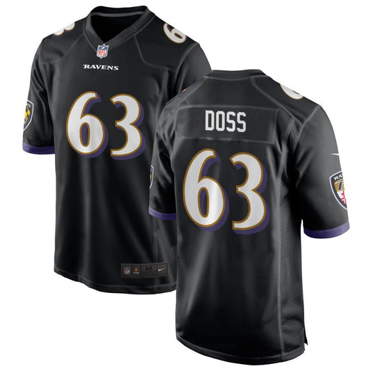 Tykeem Doss Baltimore Ravens Nike Youth Game Jersey - Black