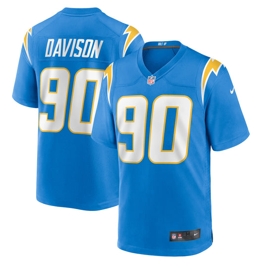 Tyeler Davison Los Angeles Chargers Nike Home Game Player Jersey - Powder Blue