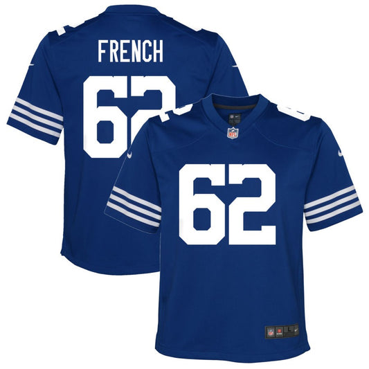 Wesley French Indianapolis Colts Nike Youth Alternate Game Jersey - Royal