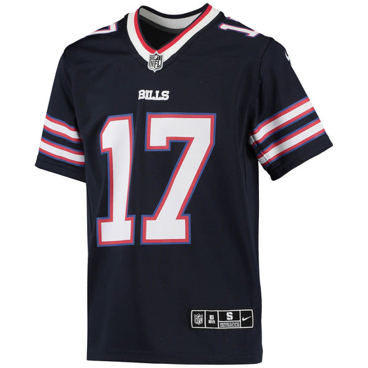 Boys' Grade School Josh Allen Nike Bills Inverted Team Game Jersey - Navy