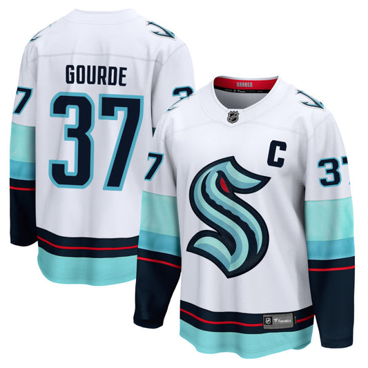 Yanni Gourde Seattle Kraken Fanatics Branded Away Breakaway Jersey - White