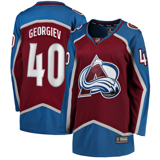 Alexandar Georgiev Colorado Avalanche Fanatics Branded Women's Home Breakaway Player Jersey - Burgundy