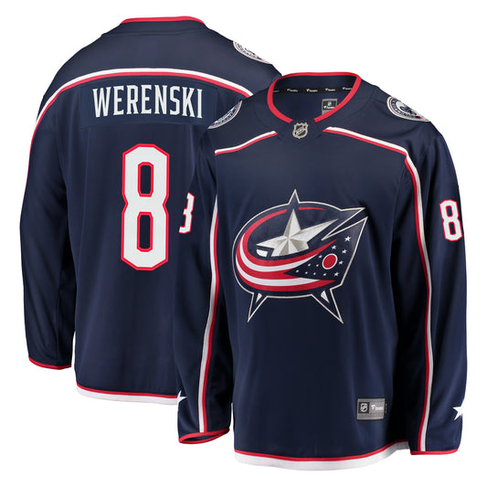 Zach Werenski Columbus Blue Jackets Fanatics Branded Breakaway Jersey - Navy