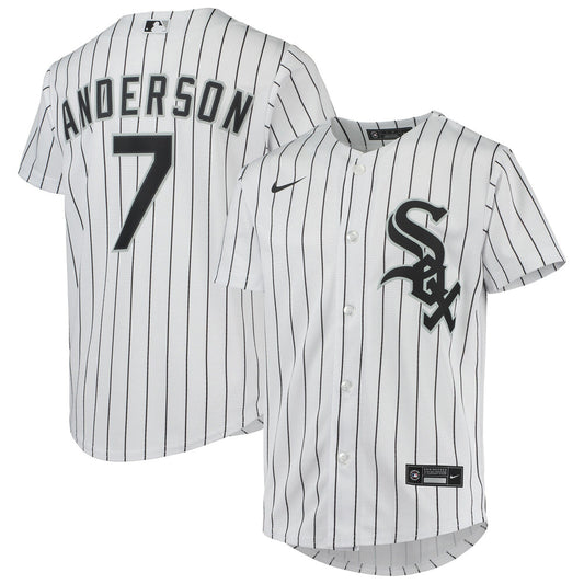 Youth Chicago White Sox Tim Anderson Home Player Jersey - White