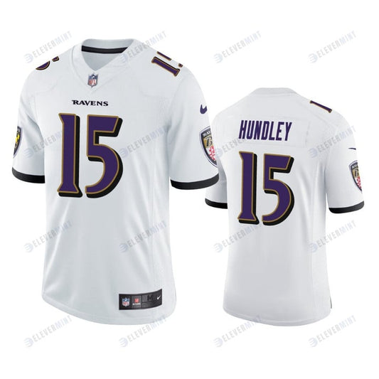 Baltimore Ravens 15 Brett Hundley White Vapor Limited Jersey