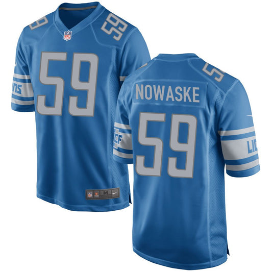 Trevor Nowaske Detroit Lions Nike Game Jersey - Blue