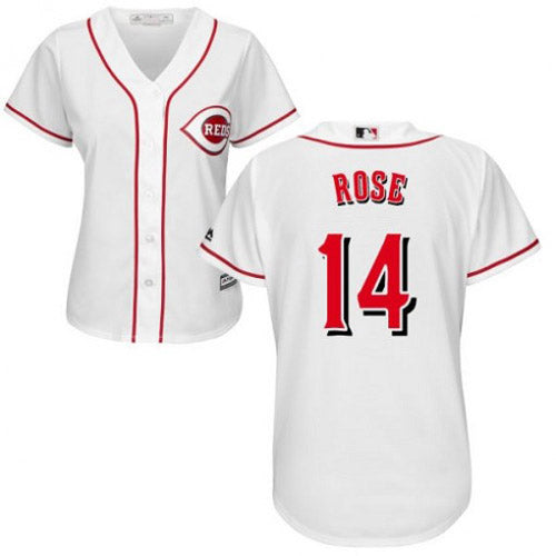 Women's Cincinnati Reds Pete Rose Replica Home Jersey - White